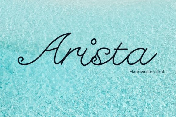 Arista: A Handwritten Typeface for Modern Editorial Design