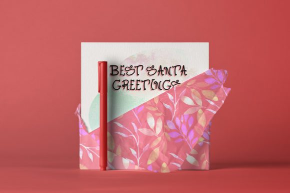 Best Santa Greetings: A Festive Script Font for Editorial Design