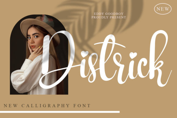 Districk: A Romantic Script Font for Editorial Design
