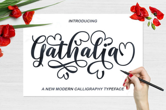Gathalia: A Romantic Script Handwritten Font for Makers