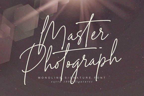 Master Photograph: A Charming Script Handwritten Font for Editors