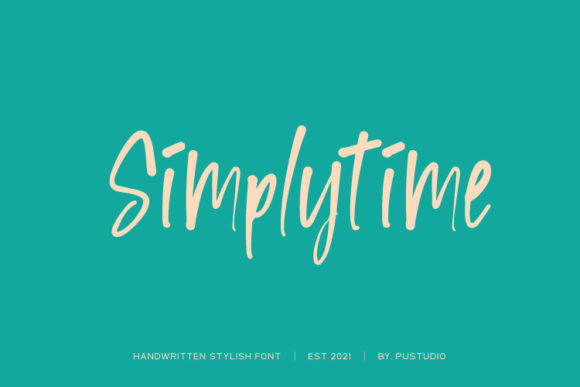 Simplytime: A Relaxed Script Handwritten Font for Makers